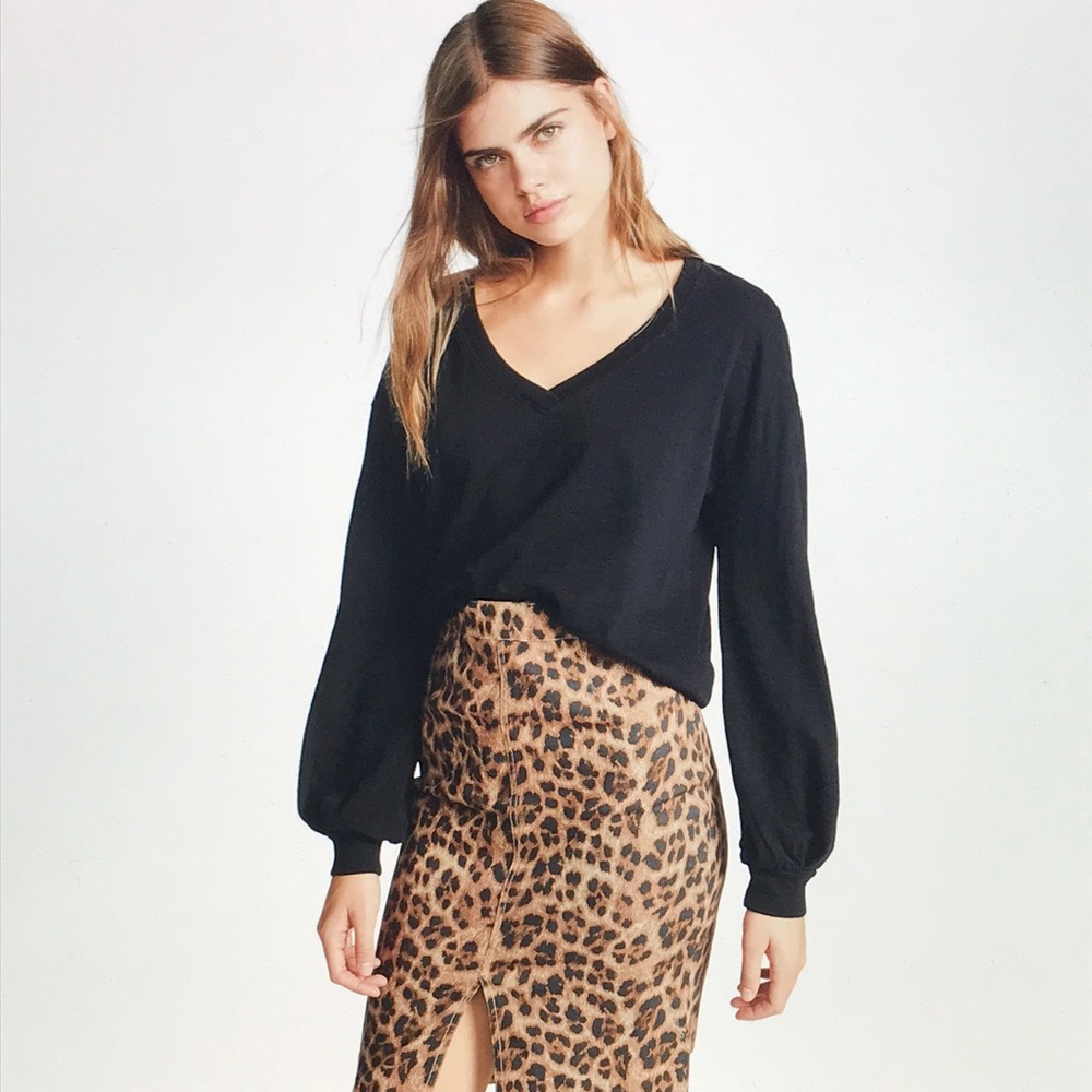 Nation LTD Black Long Sleeve Top